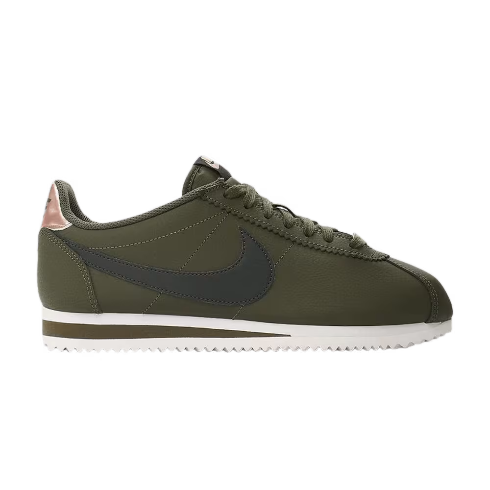 Nike Women's Classic Cortez Leather Olive Canvas