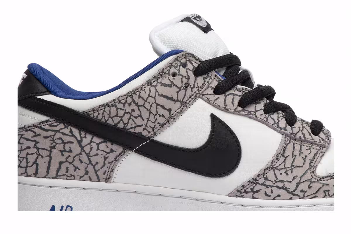 Nike Supreme x Dunk Low Pro SB x Air Force 1 White Cement, view 3