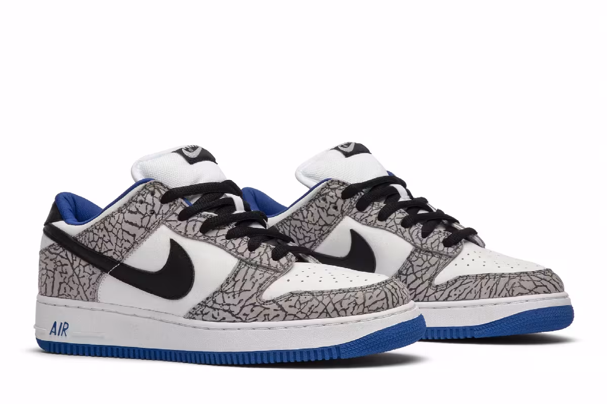Nike Supreme x Dunk Low Pro SB x Air Force 1 White Cement, view 9