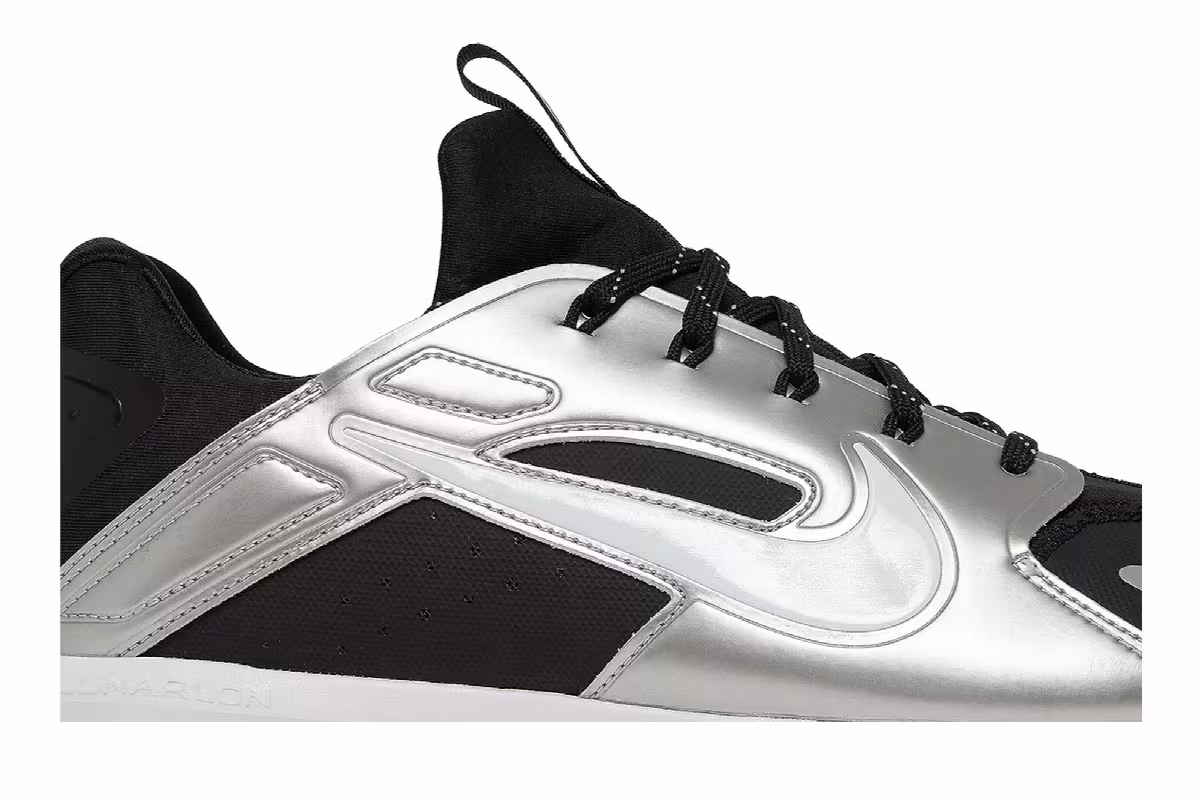 Nike Alpha Huarache Turf Black Silver, view 3