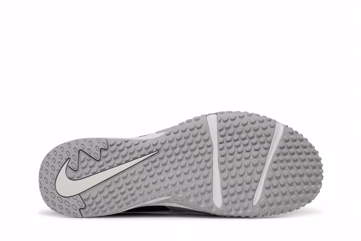 Nike Alpha Huarache Turf Black Silver, view 5