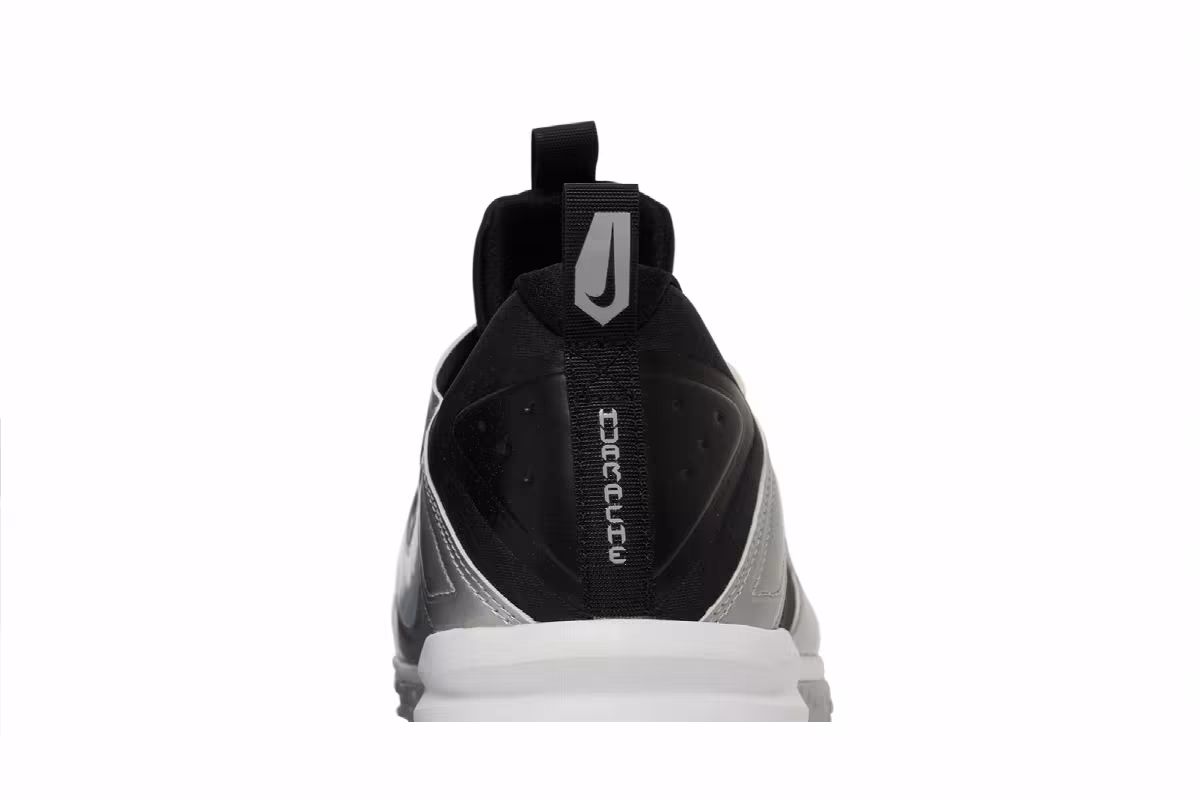 Nike Alpha Huarache Turf Black Silver, view 8