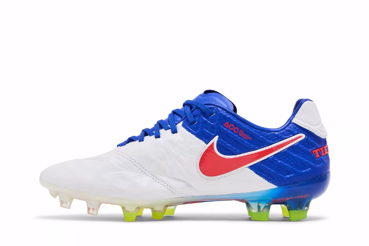 Nike Tiempo Legend 6 FG White Racer Blue Volt, view 4