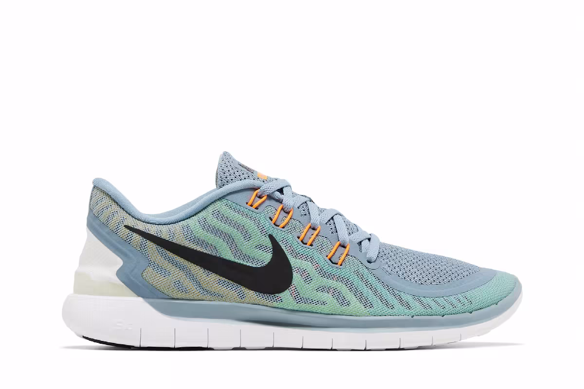 Nike Free 5.0 Dove Grey Electric Green, view 2