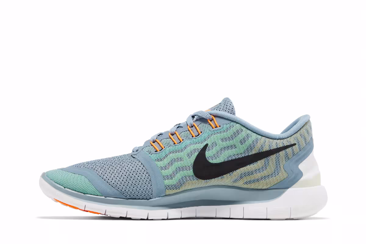 Nike Free 5.0 Dove Grey Electric Green, view 4