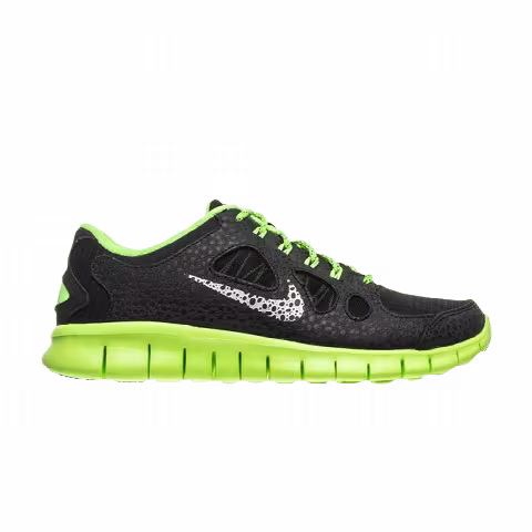 Nike Free 5.0 Leather GS 'Black Flash Lime'