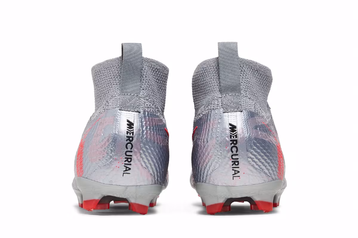 Nike Mercurial Superfly 7 Elite FG GS Metallic Grey Crimson, view 7