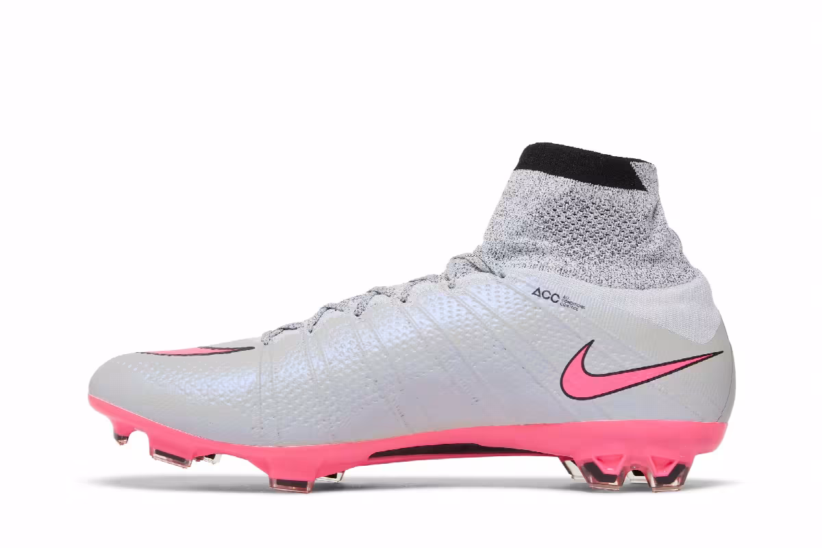 Nike Mercurial Superfly 4 FG Wolf Grey Hyper Pink, view 4