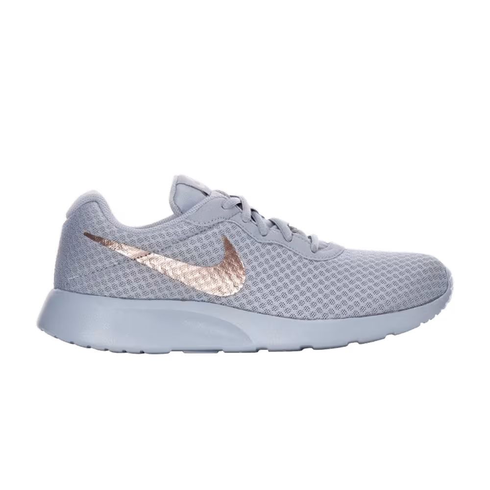 Nike Women's Tanjun Cool Grey Rose Gold Metallic