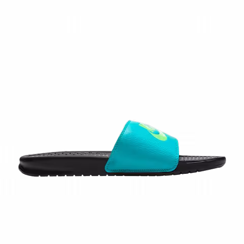 Nike Benassi JDI 'Black Oracle Aqua'