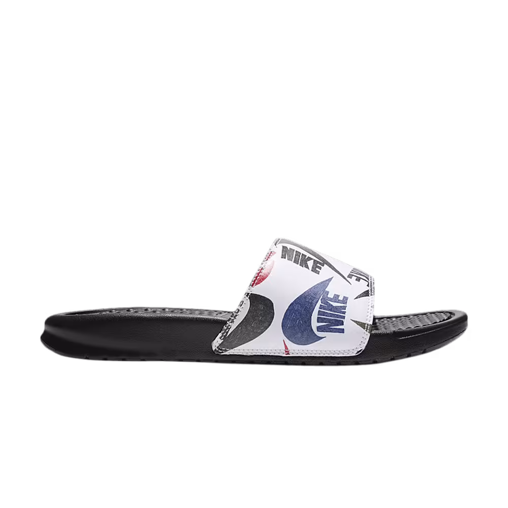 Nike Women's Benassi JDI Floral Slide Swoosh Logo Print - Multicolor