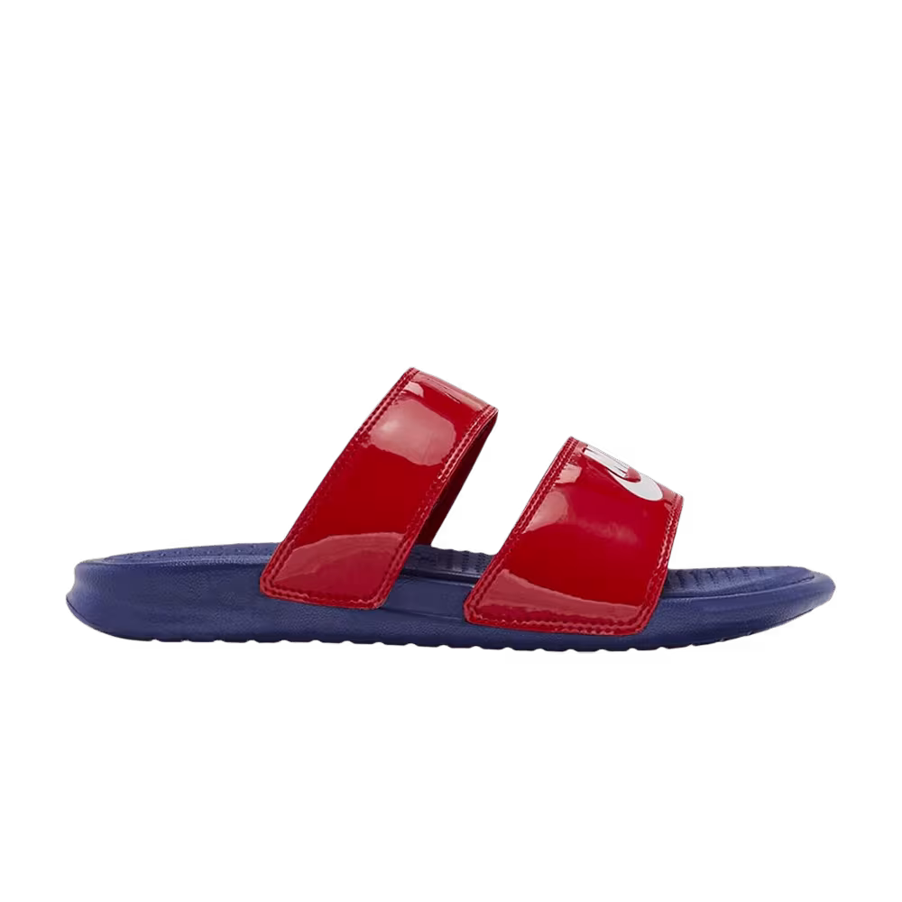 Nike Women's Benassi Duo Ultra Slide Deep Royal Blue Red