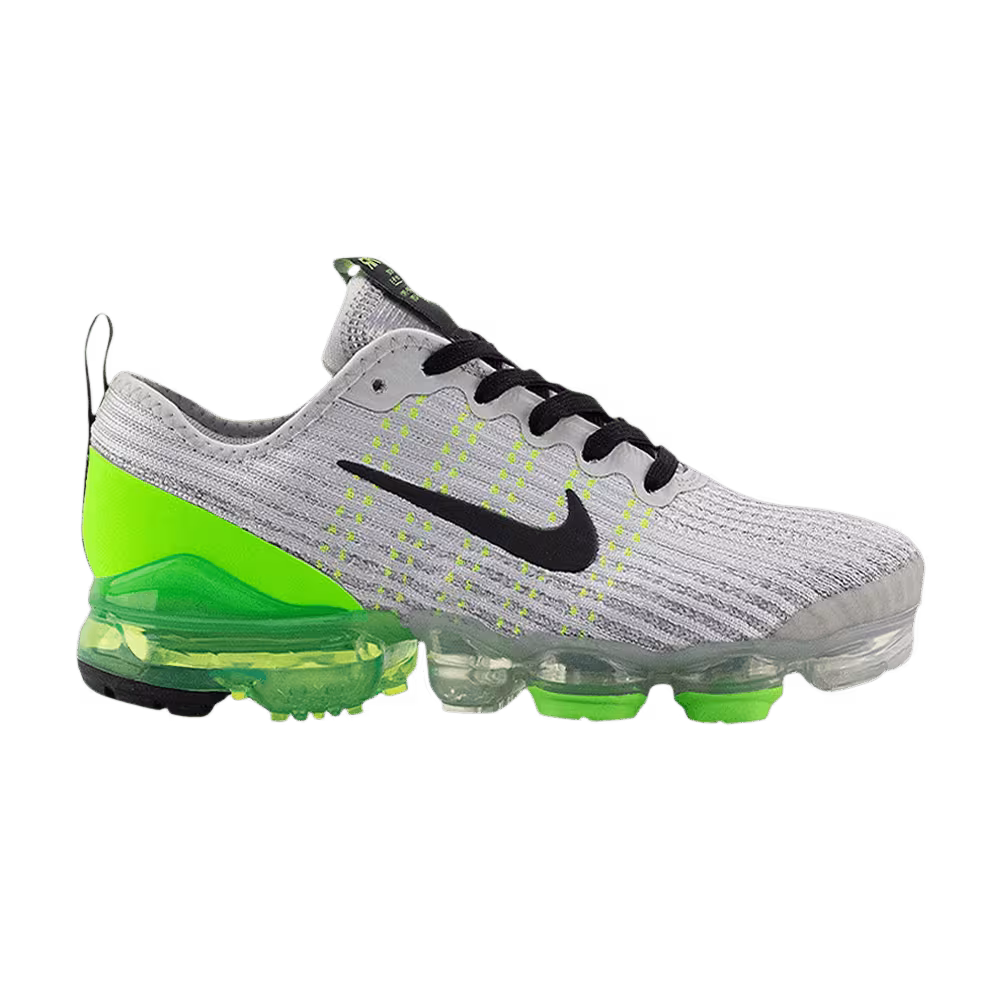 Nike Air VaporMax Flyknit 3 GS Vast Grey Electric Green