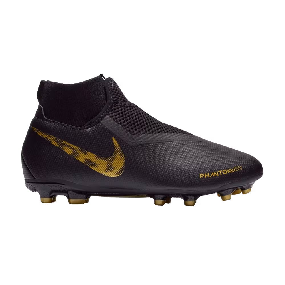 Nike Phantom Vision Academy FG MG GS Black Metallic Vivid Gold