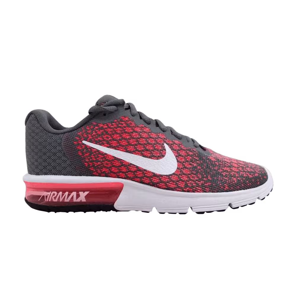 Nike Women's Air Max Sequent 2 Grey Hot Punch
