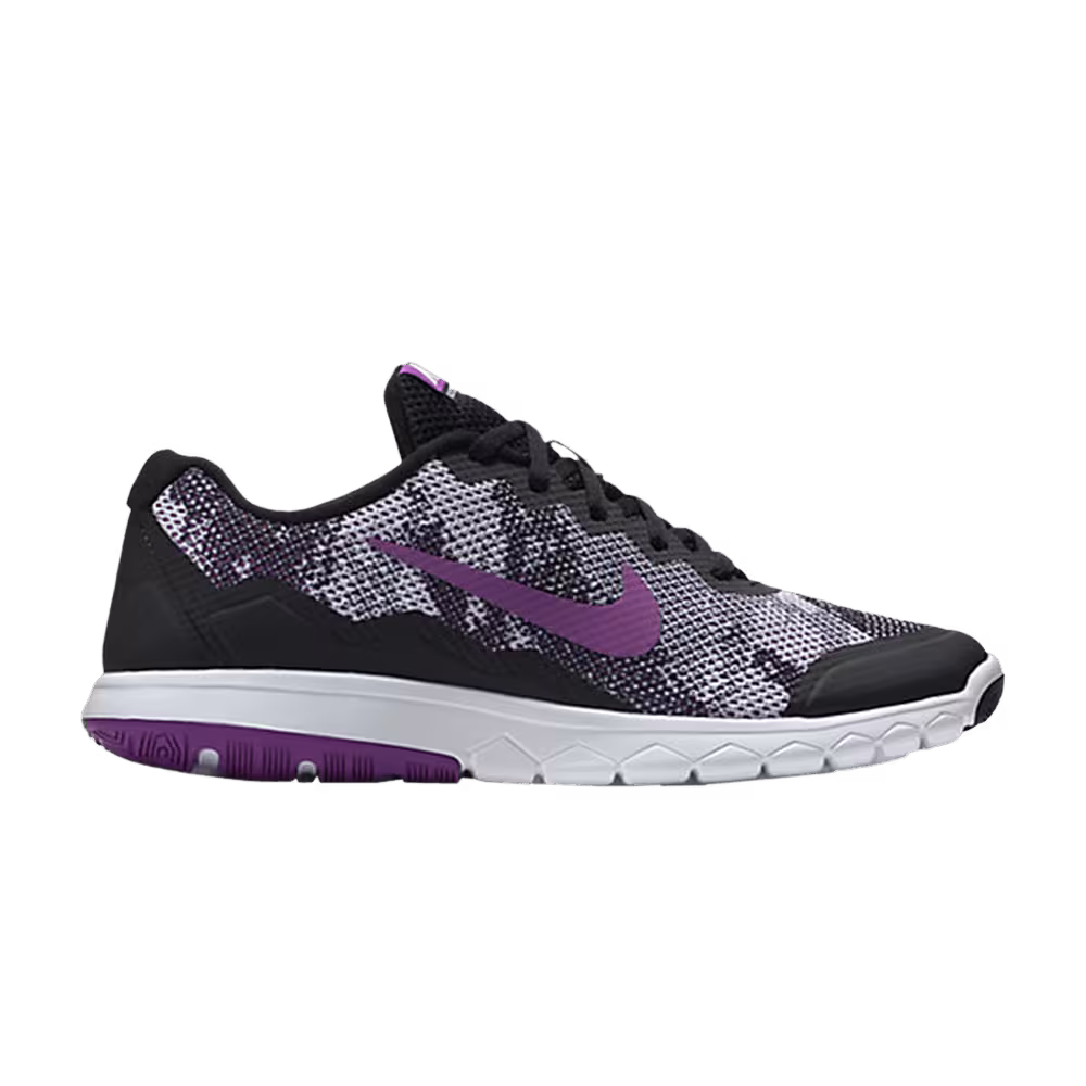 Nike Women's Flex Experience RN 4 Premium Black Vivid Purple