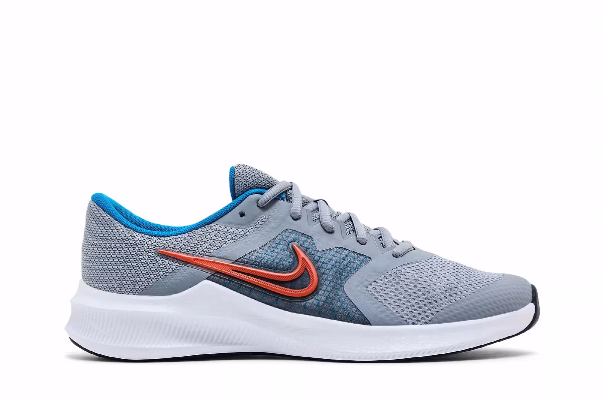 Nike Downshifter 11 GS Particle Grey Orange, view 2