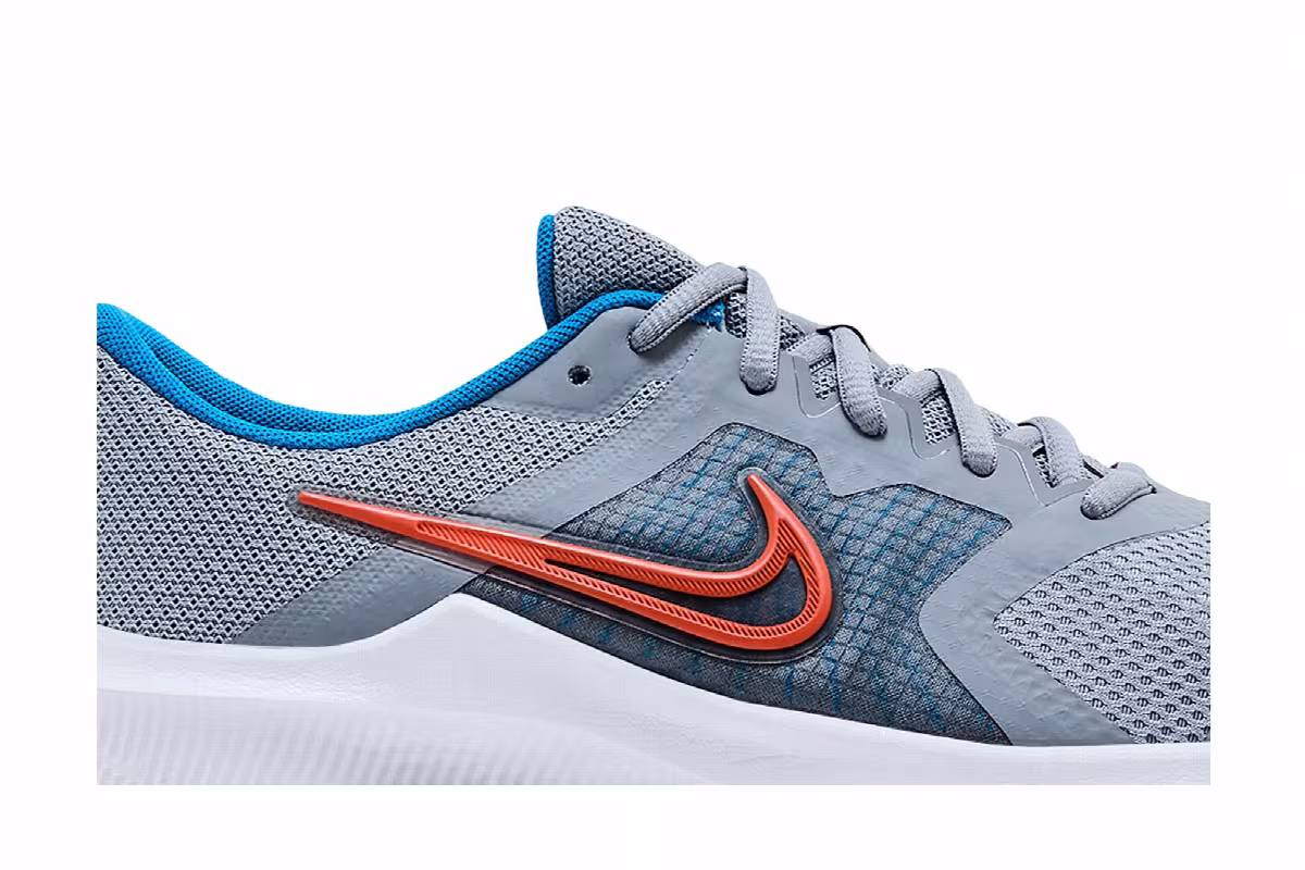 Nike Downshifter 11 GS Particle Grey Orange, view 3