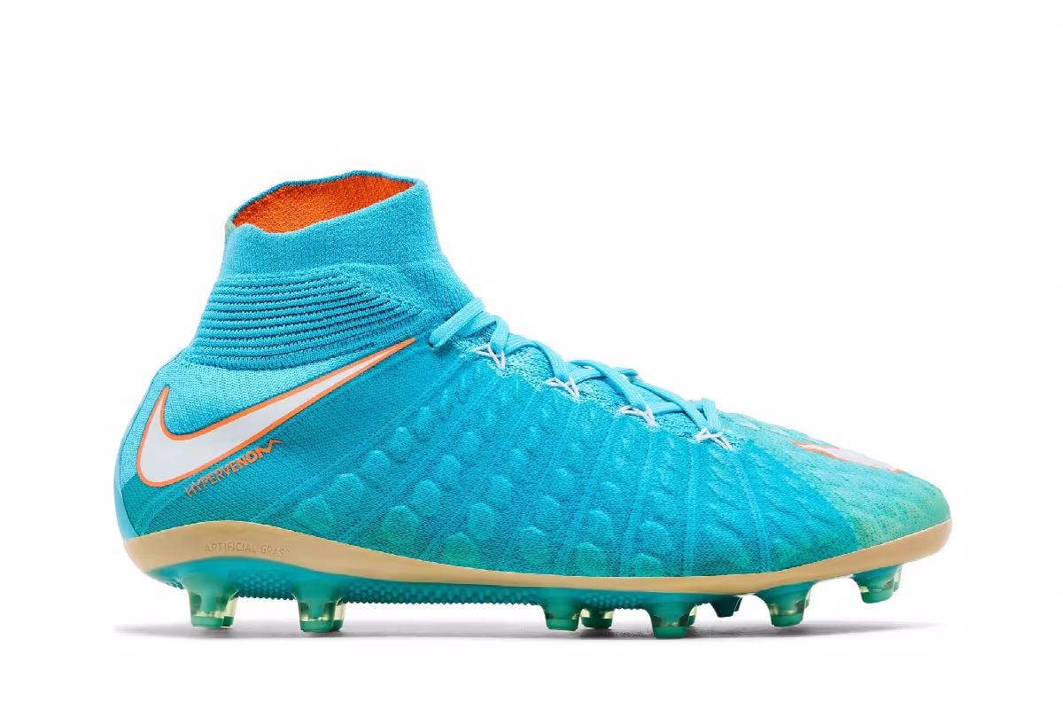 Nike Women's Hypervenom Phantom 3 DF AG Pro Polarized Blue, view 2