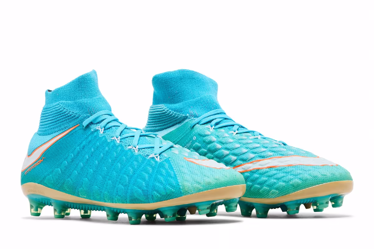 Nike Women's Hypervenom Phantom 3 DF AG Pro Polarized Blue, view 9