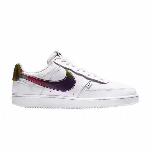 Nike Court Vision Low Premium 'White Rainbow Swoosh'