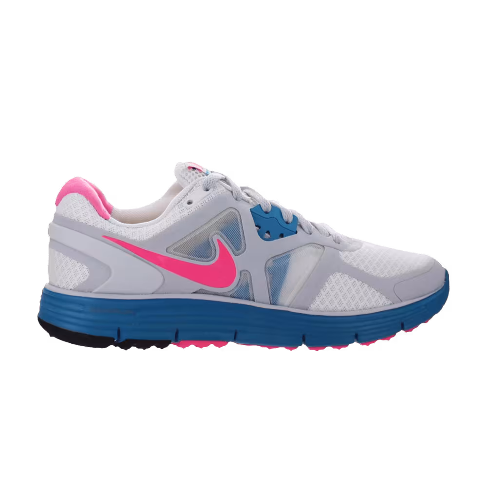 Nike Women's LunarGlide+ 3 White Pink Turquoise