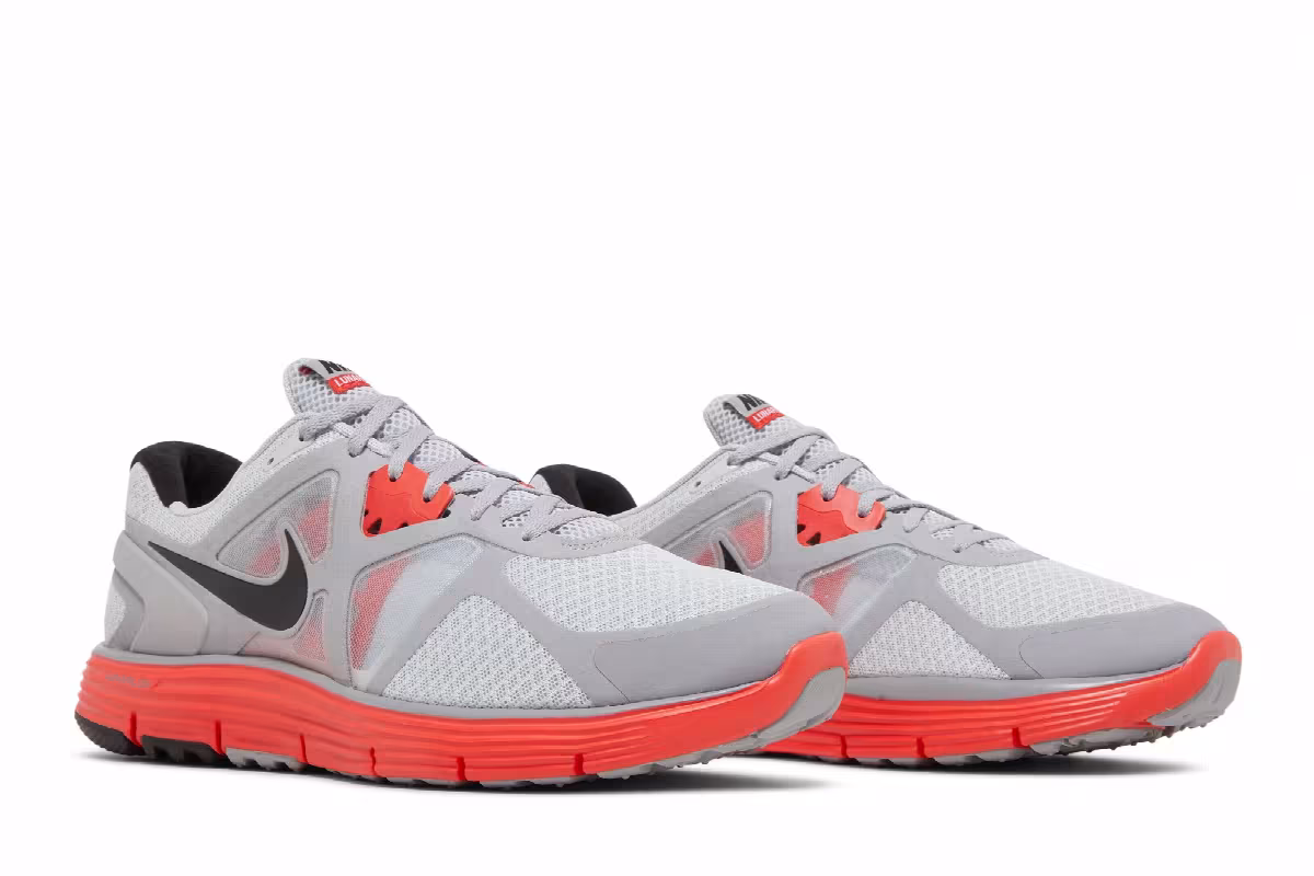 Nike LunarGlide+ 3 Pure Platinum Max Orange, view 9