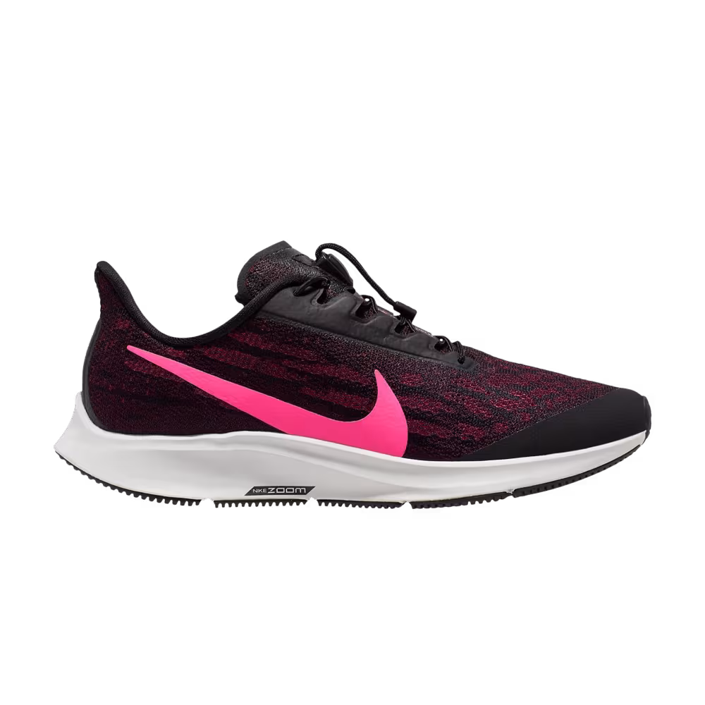 Nike Women's Air Zoom Pegasus 36 Flyease Wide Black Pink Blast
