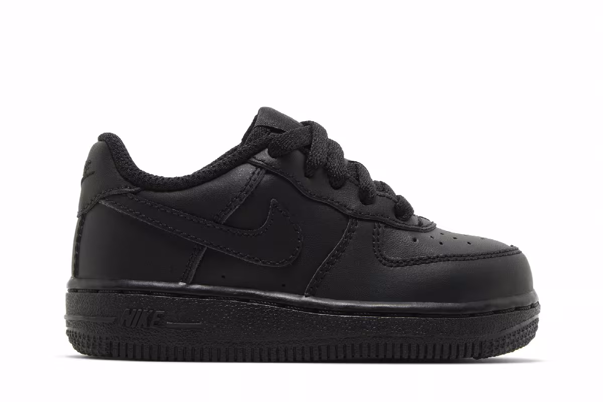 Nike Force 1 TD Triple Black, view 2