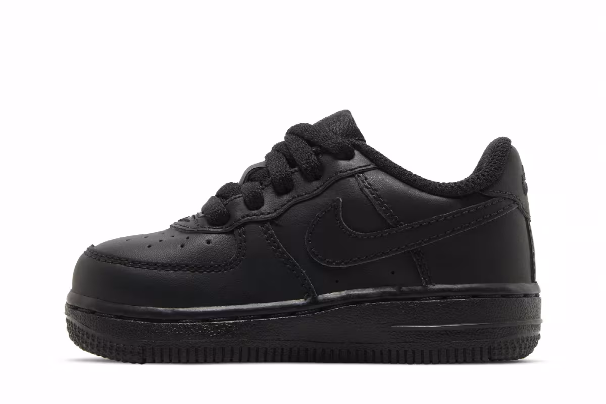 Nike Force 1 TD Triple Black, view 4