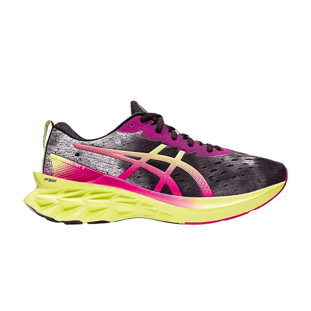 Asics Women's Novablast 2 Black Glow Yellow