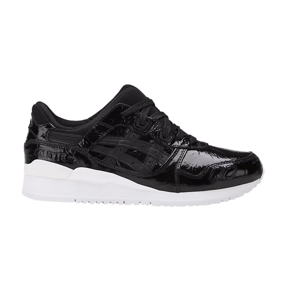 ASICS Women's Gel Lyte 3 Crinkled Patent Leather - Black