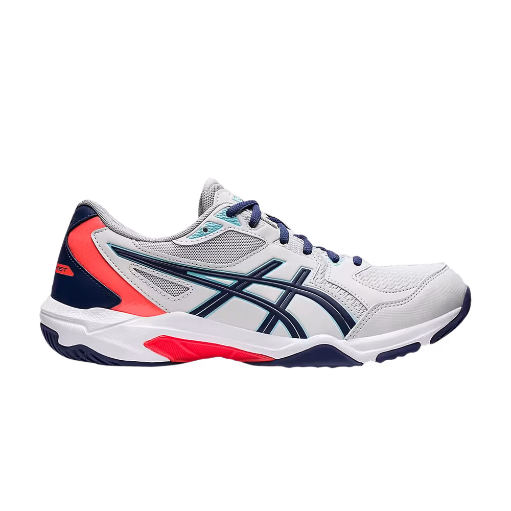 Asics Gel Rocket 10 Glacier Grey Sunrise Red