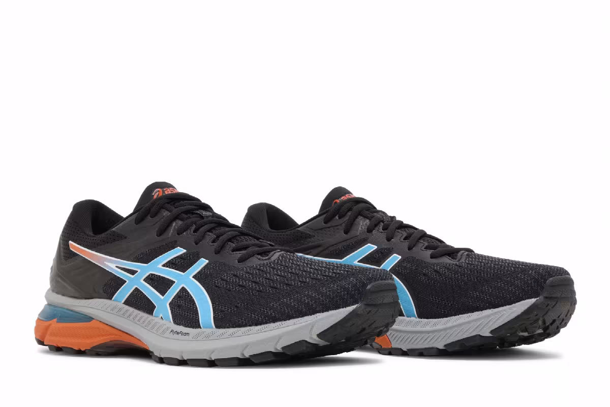 Asics GT 2000 9 Trail Black Aqua Orange, view 9