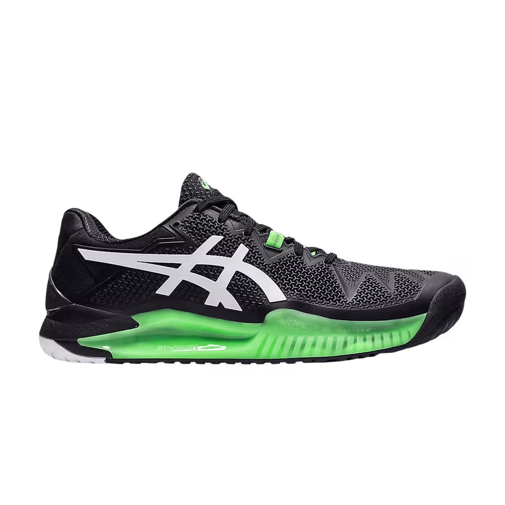 Asics Gel Resolution 8 Black Green Gecko