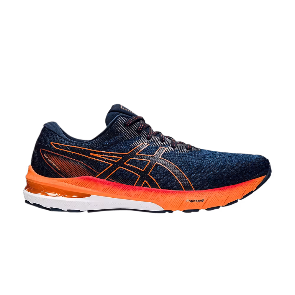 Asics GT 2000 10 2E Wide Mako Blue Shocking Orange