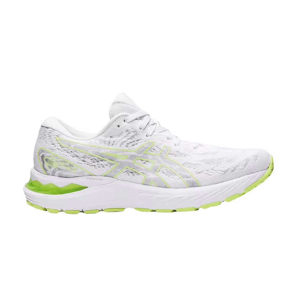 Asics Women's Gel Cumulus 23 White Lime Green