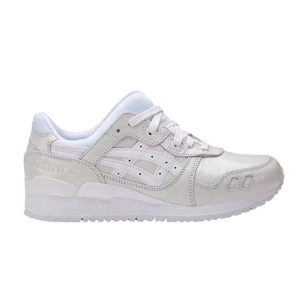 ASICS Women's Gel Lyte 3 Crinkled Patent Leather - White