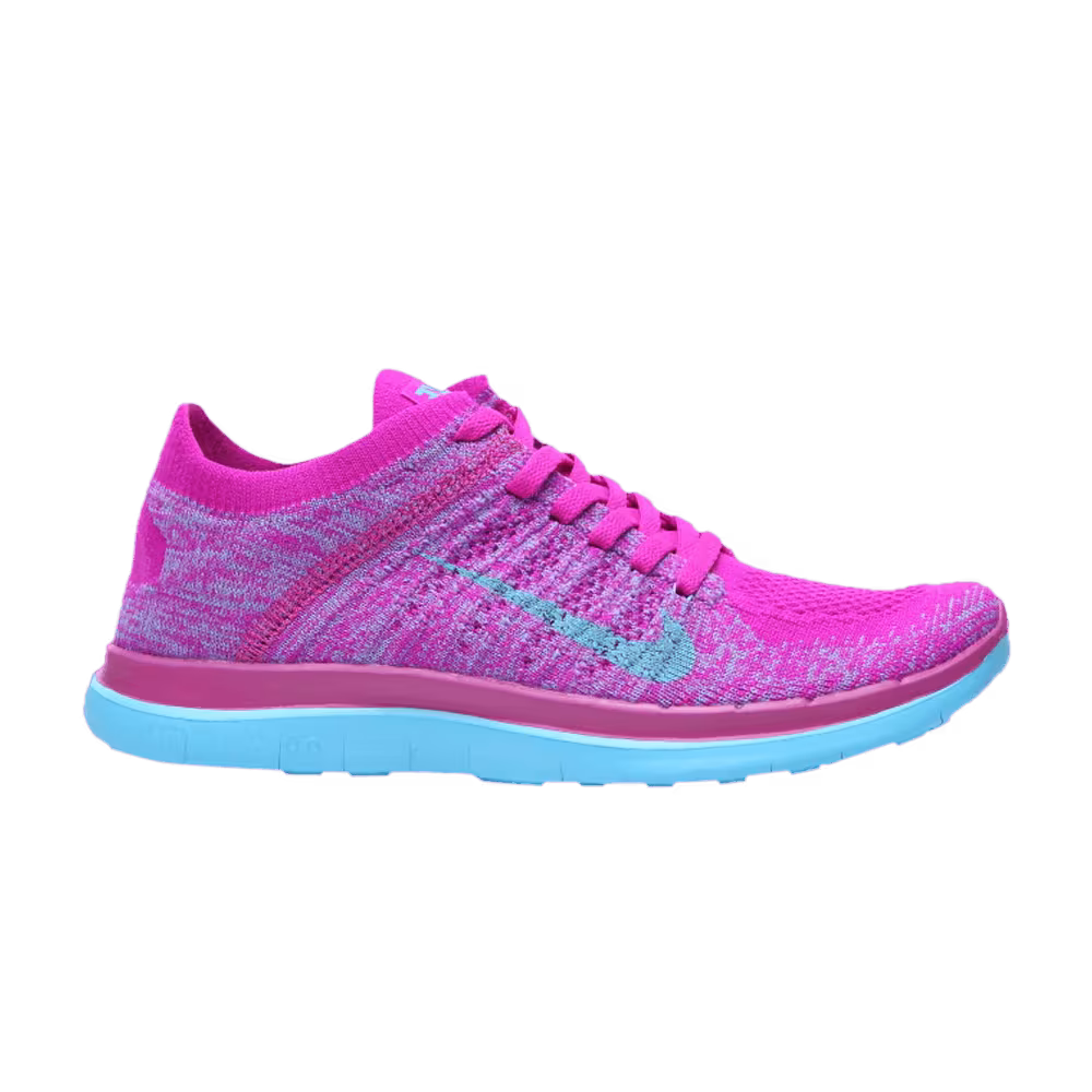 Nike Women's Free 4.0 Flyknit Fuchsia Flash Clearwater