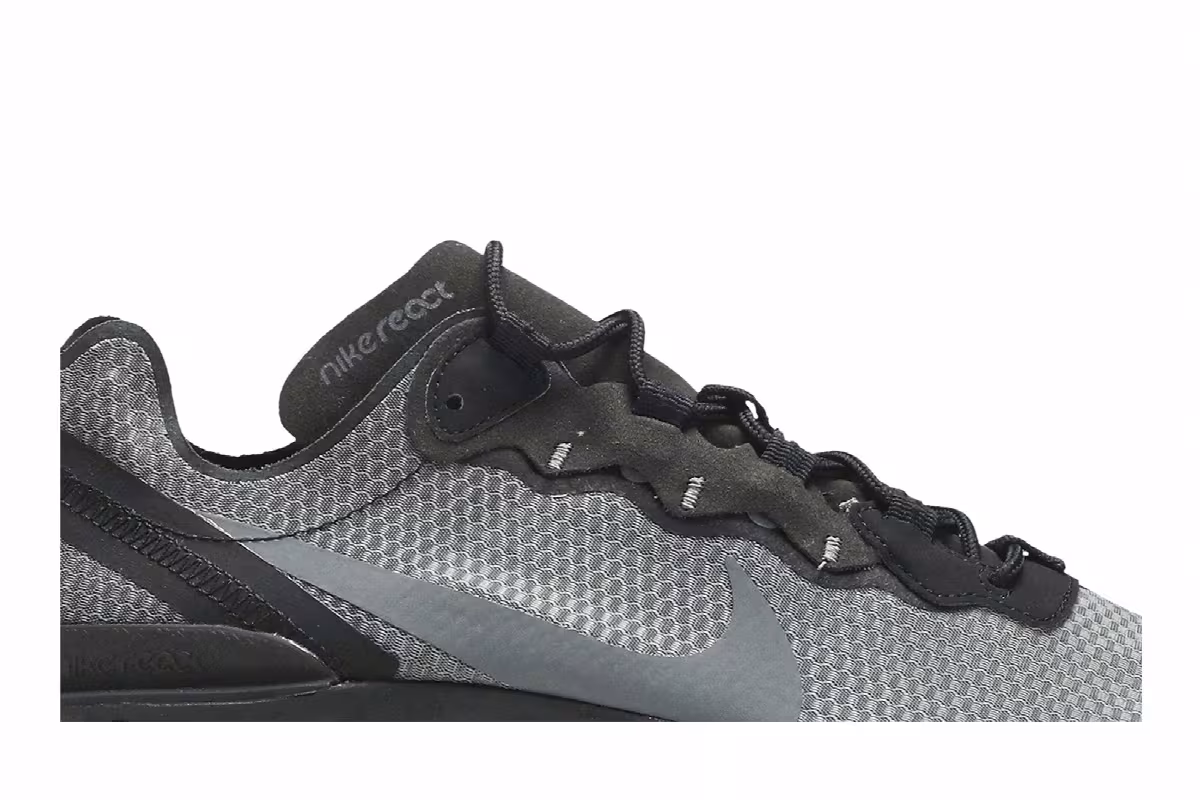 Nike React Element 55 Triple Black, view 3