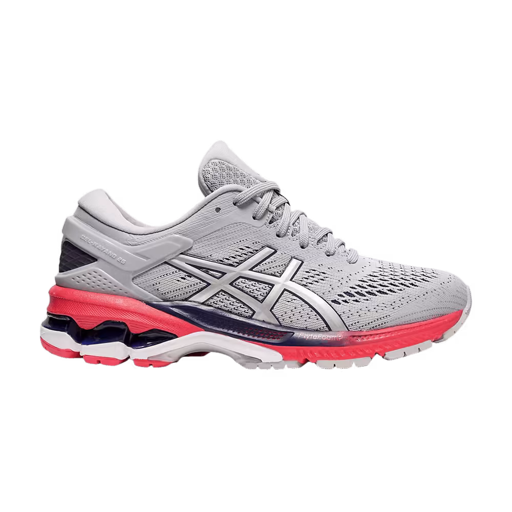 Asics Women's Gel Kayano 26 Wide Piedmont Grey Red