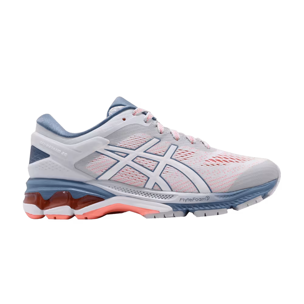 Asics Women's Gel Kayano 26 Wide White Blue