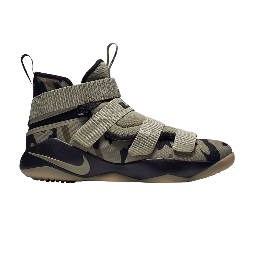 Nike LeBron Soldier 11 FlyEase Extra Wide Neutral Olive Camo