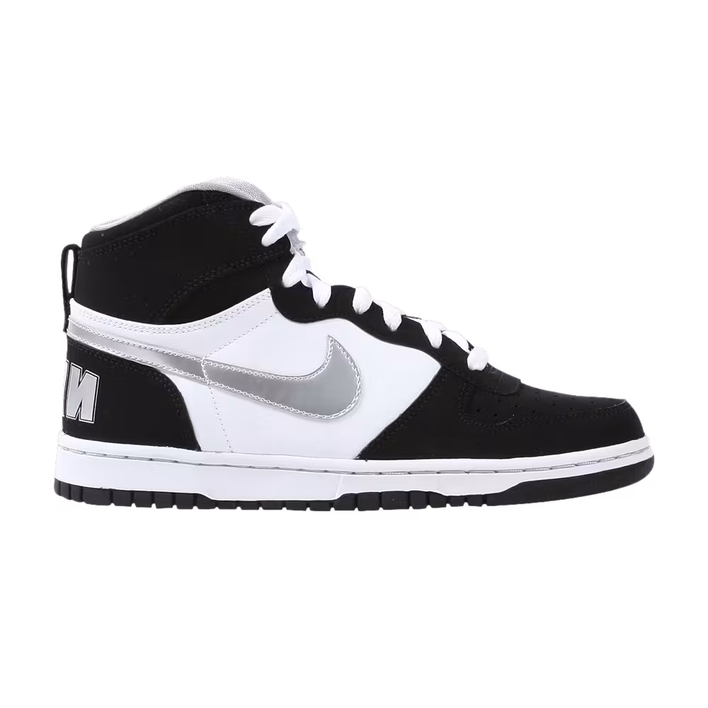 Big Nike High LE GS Black Metallic Silver