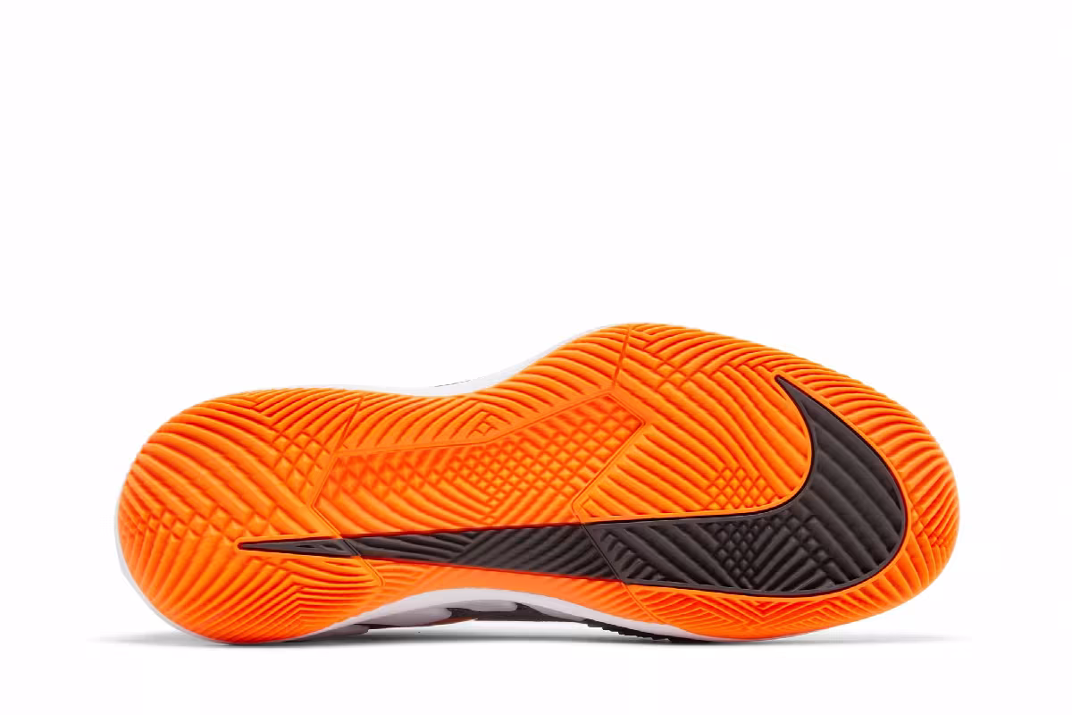 Nike Court Air Zoom Vapor X Knit HC Metallic Dark Grey Total Orange, view 5