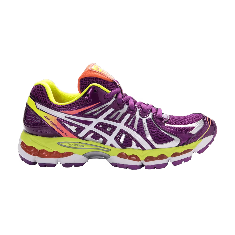Asics Women's Gel Nimbus 15 Wine Flash Yellow