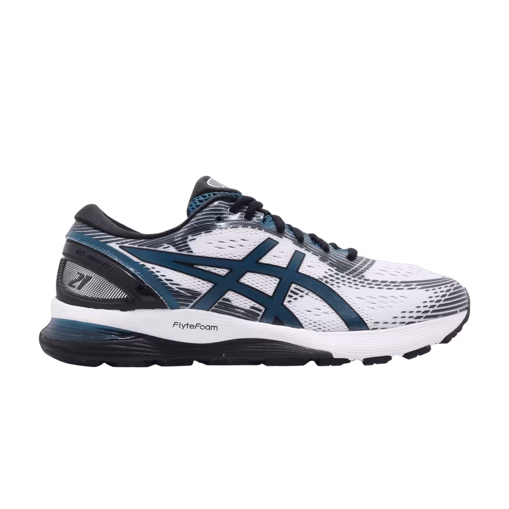 Asics Gel Nimbus 21 2E Wide White Deep Sapphire