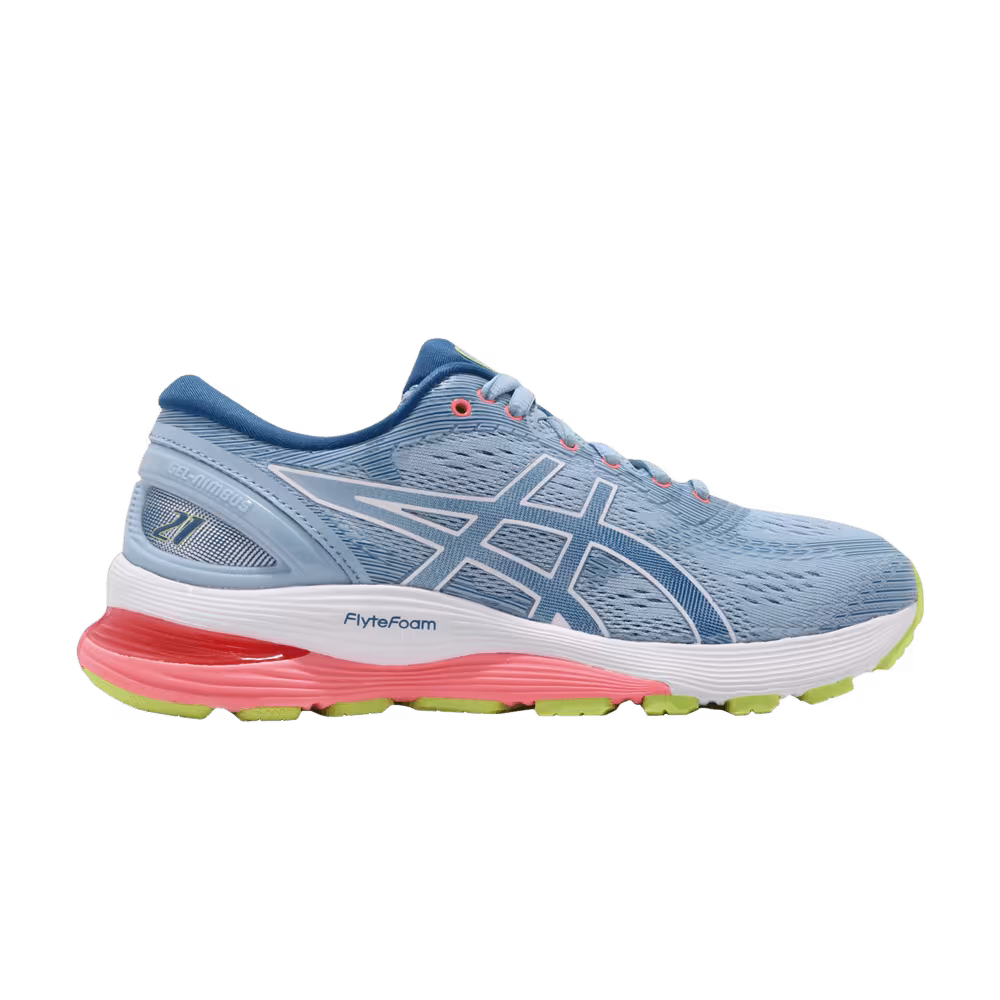 Asics Women's Gel Nimbus 21 Wide Heritage Blue Lake Drive