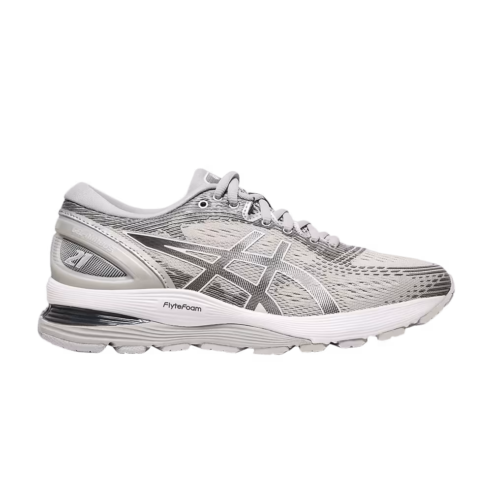 Asics Women's Gel Nimbus 21 Wide Mid Grey Silver
