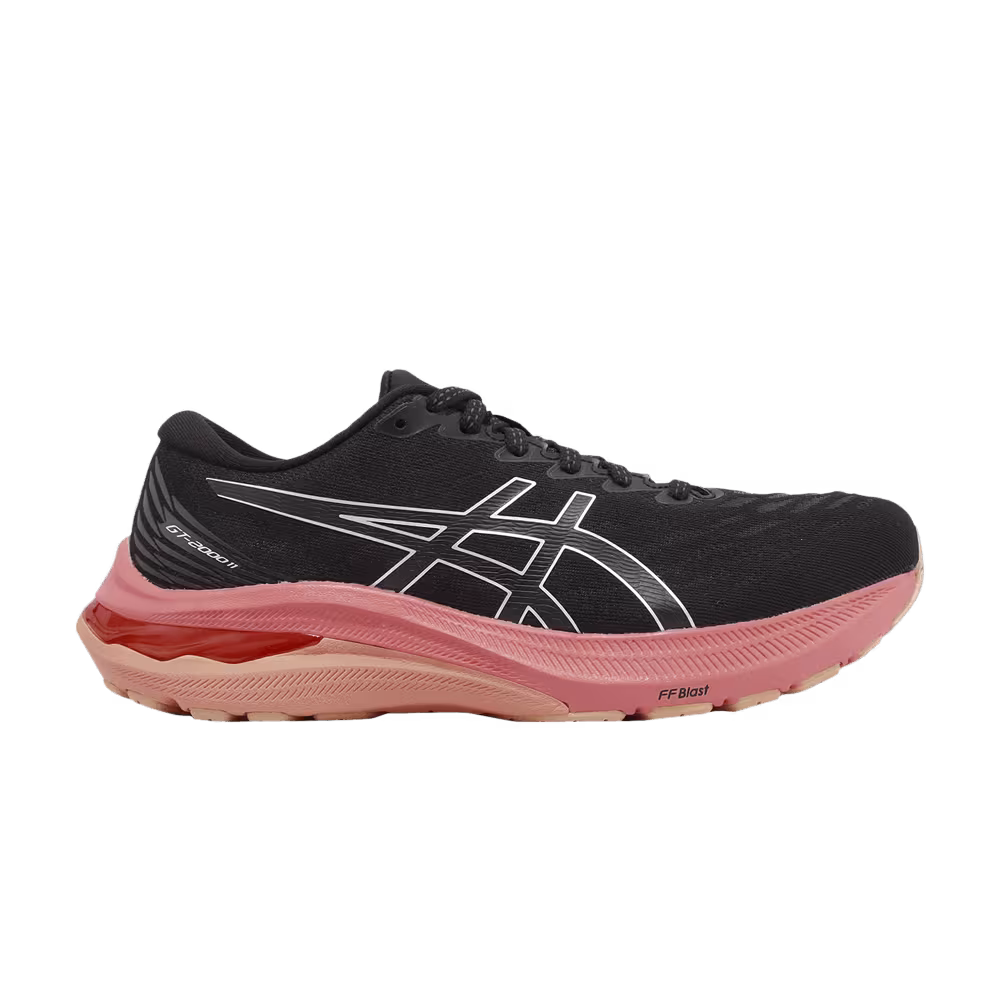 Asics Women's GT 2000 11 2E Wide Black Salmon Pink